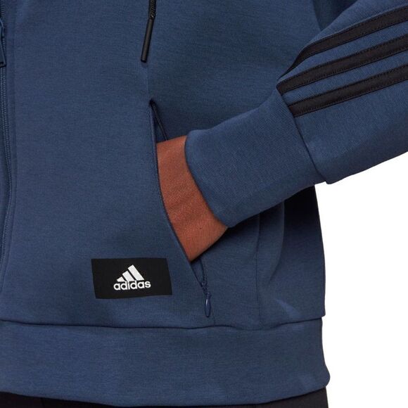 NWT ADIDAS WRAPPED 3 STRIPES FULL ZIP HOODIE M - Picture 3 of 5